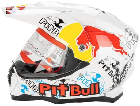 Casque De Moto pour Homme Femme Casque De Motocross Adultes Casques De Cross Casque De Moto MX Enduro Casque VTT Intégral Certifié Dot/ECE avec Pare-Soleil Antibuée Casque De Descente,White-XXL