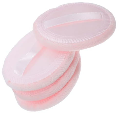 VALICLUD 4 Stück Runde Losen Puderquasten Make up Schwämme Mittelgroß (5,7 Cm) Hautfreundlich Weich Für Grundierung Und Kosmetik Zum Auftragen Salon Und Reisen