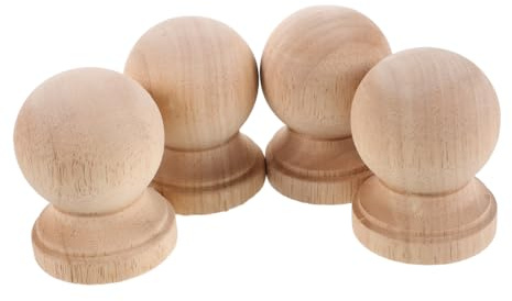 TOBBOMEY Remates De Madera Maciza Sin Terminar para Bricolaje 4 Husillos De Barandilla Europea Columnas Romanas Pequeñas para Decoración De Muebles Y Vinotecas Decoración Interior Elegante