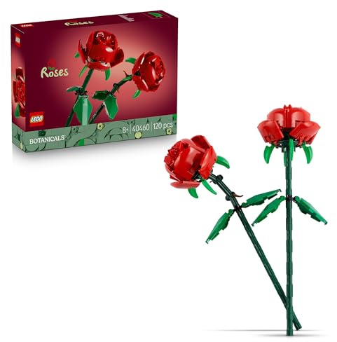 LEGO Botanicals Rosor Bygg Dina Egna Konstgjorda blommor, Byggsats med Konstgjorda Växter, Husinredning, Hobby och Hantverk, Kreativa leksaker för Barn och Vuxna, Presentidé, från 8 år 40460