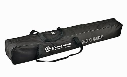 K&M 18851 Sac de transport pour pieds de clavier Spider et Spider Pro en nylon - noir avec logo K&M - léger, robuste