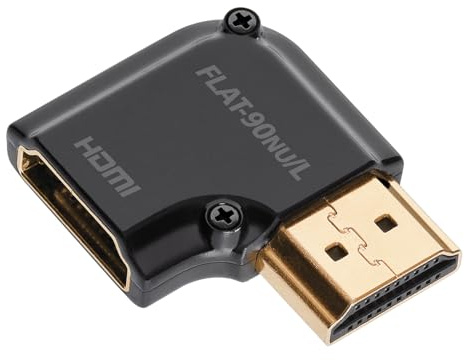 AudioQuest HDMI 90° NU/L Flat Adaptor Narrow Up (NU) Left Bend