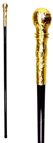 WOOOOZY Spazierstock mit Goldener oder silberner Knauf