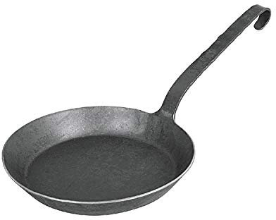 turk Bratpfanne 26 cm mit flachem Hakenstiel HANDGESCHMIEDET Serie 655 (H.Nr. 65526)