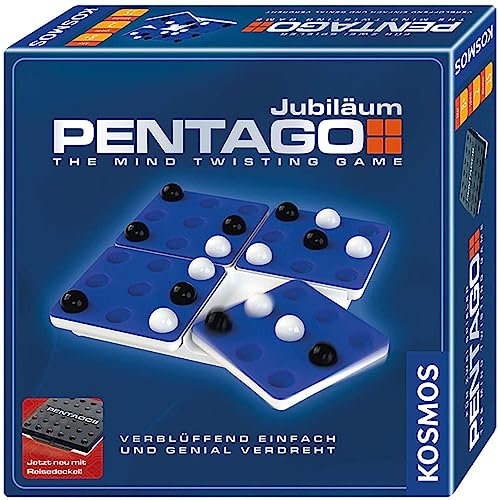 KOSMOS 692599 Pentago - The Mind Twisting Game, Jubiläumsausgabe, Strategiespiel für 2 Personen ab 8 Jahre, kurzweiliges Brettspiel, einfache Regeln