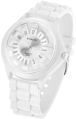 Taffstyle Unisex Armbanduhr mit Metallgehäuse & Silikonarmband – Analog Quarzuhr für Damen und Herren – leichte Sportuhr in vielen Farben – spritzwassergeschützt, ideal für Freizeit & Alltag