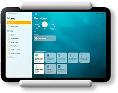 elago Home Hub Mount Tablet Wandhalterung Kompatibel mit Apple iPad, iPad Air/Pro, Samsung Galaxy Tab, meisten Tablets – Einfaches Montieren, Kratzfestes Silikon, Kabelmanagement Inclusive (Weiß)