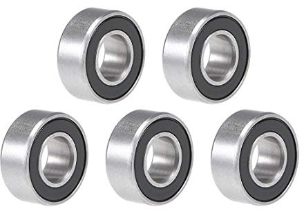 sourcing map S686-2RS Kugellager 6x13x5mm Doppelt Abgedichtete Chromstahllager Rillenkugellager Bearing Rollenlager für Skateboard 3D Drucker Roller Inline Skates (5 Menge)