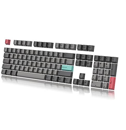 HK GAMING Custom Keycaps | Dye Sublimation PBT Keycap Set for Mechanical Keyboard | 139 Keys | Cherry Profile | ANSI US-Layout | Compatible with Cherry MX, Gateron, Kailh, Outemu | Stealth Dolch