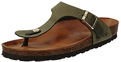 Rohde Damen, Frauen, Zehentrenner, Sandalen,zehenstegsandalen,Sommerschuhe,Sommersandalen,zehenkneifer,flip Flops,bequem,Olive,40 EU / 6.5 UK