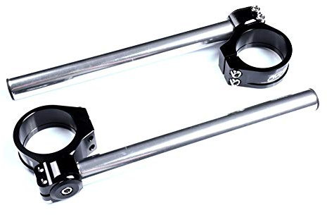 avdb-moto Paar Racing kippbare Stummellenker/Klemmen in 54mm + Rohre kompatibel mit S1 S2 1995-1998, X1 Light, Firebold, 1125, alle Motorräder mit Gabel White Bros SB (Aluminium)