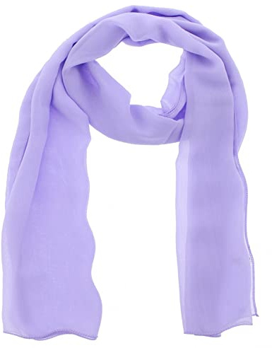 WESTEND CHOICE Ladies Chiffon Scarves Women Plain Neck Wrap Scarf Large Headscarf Girls Headwrap Sheer Wrap women's scarves & wraps 180x70 cm (Light purple)