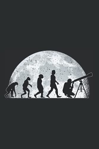 Astronomie Notizbuch: Astronomie Mond Evolution Teleskop Astrophysik / 6x9 Zoll / 120 karierte Seiten Seiten