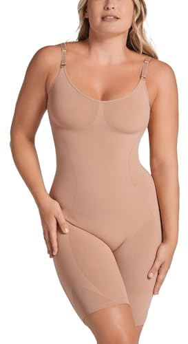 Leonisa SmartShape Total - Faja Body Invisible Moldeadora Efecto Levanta Glúteos, Compresión Abdominal y Cintura, Sin Costuras, Ideal Para Vestidos Ajustados