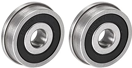 sourcing map 2 Stück F6300-2RS Flanschkugellager Kugellager 10x35x11mm doppelt abgedichtete Chromstahllager