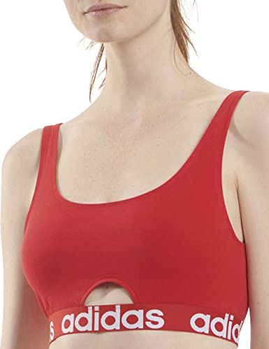 adidas Dam Scoop Bralette Bustier, Levande röd, S