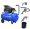 GOODYEAR - Compressore d'aria silenzioso 50 l 8 bar 2 CV 1,5 KW + kit aria compressa 5 pezzi