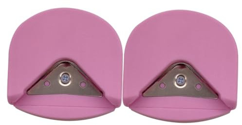 Coupe-coins Arrondisseur Rose en Plastique 2 Pièces pour Papier