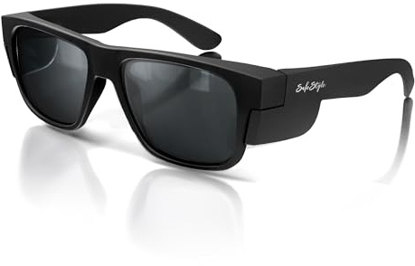 SafeStyle Fusions - Gafas de seguridad polarizadas con marco negro mate
