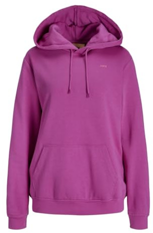 Jack & Jones Jxabbie RLX LS Every Hood Swt Noos Sudadera con Capucha, Mujer, Mauve Shadows/Print:Gray Lilac Jjxx Logo, M