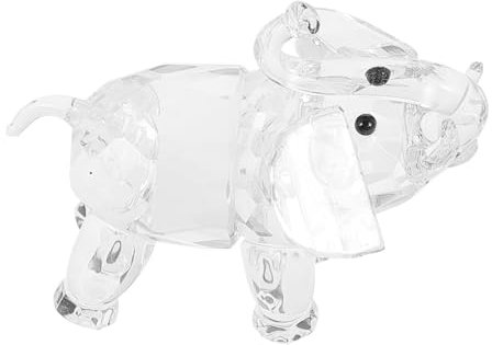 CORHAD Glastierfigur Glaselefantenfigur Für Heimdekoration Tischornament Schreibtischornament Elefantendekor Aus