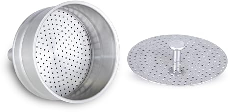Easyworkz Stainless Steel Coffee Funnel Filter with Reducer, Espresso Maker Replacement,6 Cup Size