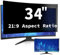 DEJIMAX Filtro de pantalla de privacidad para computadora de 34 pulgadas para monitores de pantalla ancha 21:9, antirreflejos y reducción de luz azul, protector de privacidad, pantalla curvada,