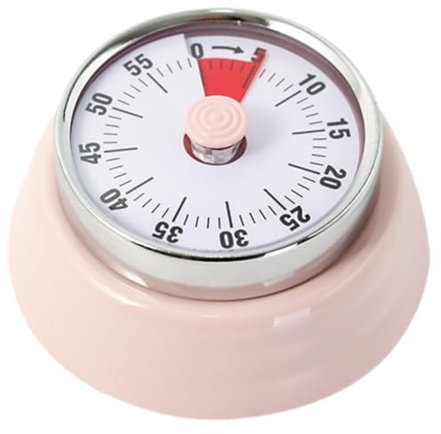 Tissting Temporizador de Cocina, Temporizador Magnético 60 Minutos con Alarma Fuerte de Acero Inoxidable y ABS para Gimnasio Oficina Hogar