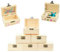 AolKee mini coffres au trésor, en bois, avec couvercle et fermeture en métal, coffre a jouet, boite en bois a decorer pour travaux manuels, anniversaires d'enfants, 9 x 5,5 x 5 cm