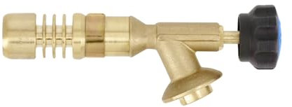 HÖGERT TECHNIK Lötbrenner, Gasbrenner für MAPP/Propangas, Flammenregelventil, 1,4 kW Leistung, max. 1850°C, robuste Kupferkomponenten, präzise Düse