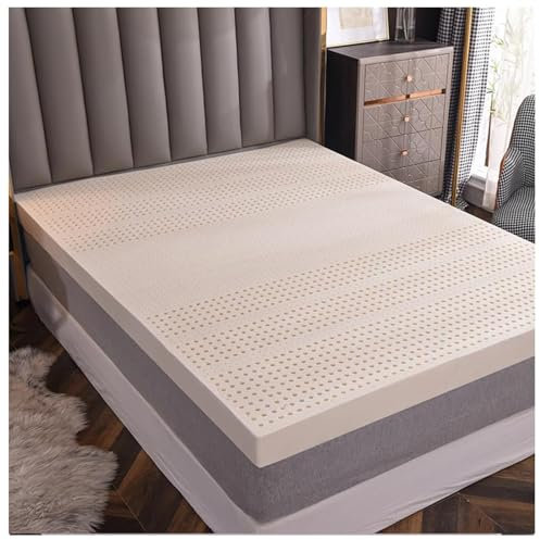 Latex-Matratze,100% Naturlatex-Matratzen, Atmungsaktiv, Bequem Und Langlebig, Matratze, Latex, Queen, Naturkautschuk, Reine Matratze, Verdickt, Zuhause, Schlafzimmer,FUIIX54X75X4in