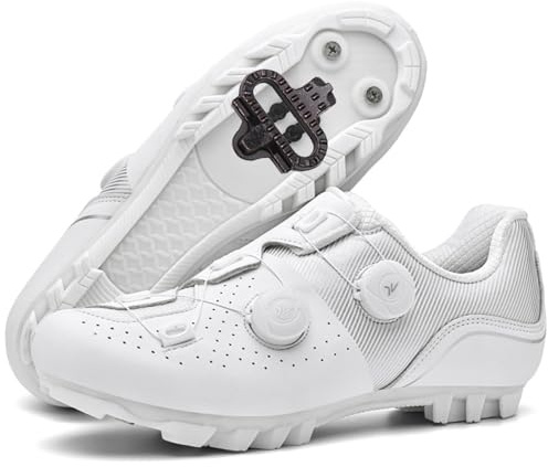 PENXZT Mountainbike Schuhe Herren Damen, Kompatibel mit Shimano SPD 2-Bolts Pedals Anti-Skid Atmungsaktiv Fahrrad Spin MTBschuhe Radsportschuhe