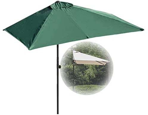 Demi – Parasol de terrasse rectangulaire avec manivelle, protection UV, 5 baleines en acier, auvent de marché pour jardin, balcon et terrasse