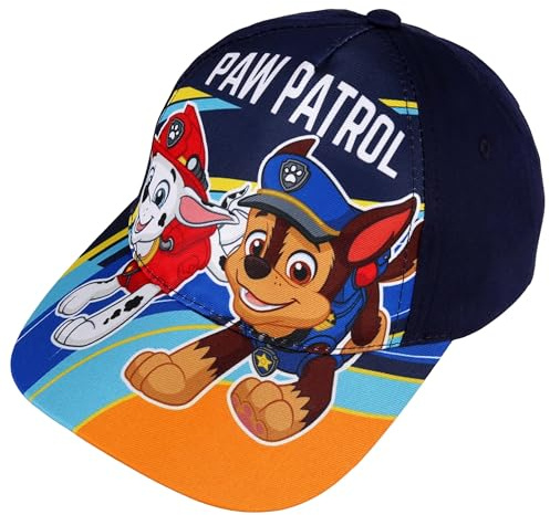 sarcia.eu Paw Patrol Chase & Marshall marineblaue Kappe für Jungen (DE/NL/SE/PL, Numerisch, 52, 53, Paw Patrol Chase Marshall)