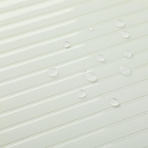 Trafagala Kitchen Stick on Tiles White Vinyl Self Adhesive Wall Tiles Stickers Kitchen Tile Self Adhesive Splashback for Bathroom Sink, Long Rectangle Subway 10-Sheet, (29x23cm)