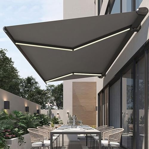 Tende da sole motorizzate retrattili, tenda elettrica retrattile da giardino, tenda da sole per giardino, tessuto UV e acqua per ponte, riparo parasole esterno