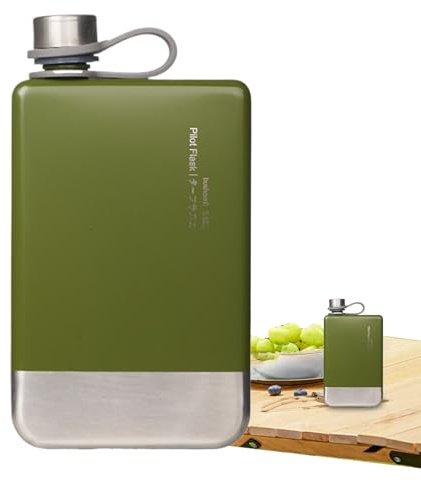 Flasque Métallique,Gourde à Liquide Polyvalente et Transportable - Gourde Réutilisable en Acier Inoxydable Portable pour Boissons Alcools Sortie Randonnée Camping Plein Air Café Bière Soda