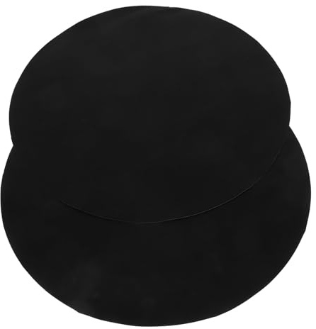 Garneck Tapis de Barbecue Rond Antiadhésif en PTFE 40 Cm Noir – Lot de 2 – Accessoires Barbecue pour Grillades en Extérieur – Réutilisable, Facile à Nettoyer, Protection pour Cuisson