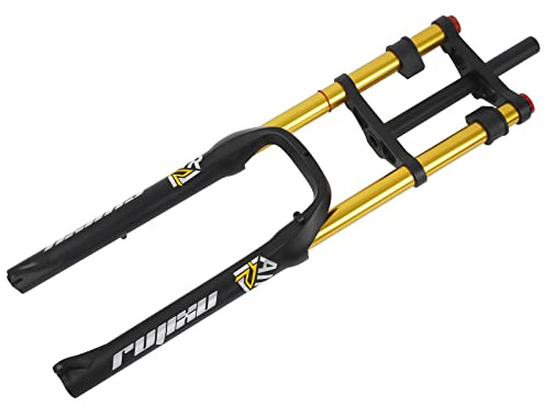 Gerenecic 26 Pollici MTB Forcella ad Aria Mountain Bike Sospensione Escursione 140MM Pneumatico 4.0 Fat Doppia Spalla 1-1/8 Rimbalzo Regolabile Adatto Neve Spiaggia E-Bike QR 9x135mm