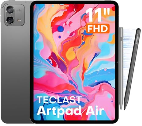 TECLAST Tablet Artpad Air 11 Zoll Android 15 Tablets, Helio G99 Gaming Tablet 20GB RAM 128GB ROM, Dual SIM LTE, 8000mAh, Widevine L1, GPS/GMS, USBC Anschluss
