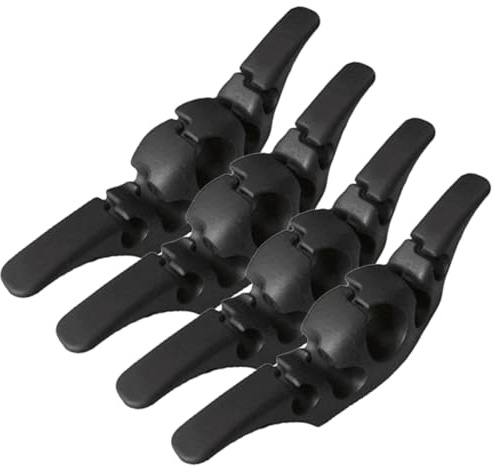 4pcs Cord Winder TPR Adhesive Cable Organizer Black | Kitchen Appliance Use, Suitable for Surfaces, No Nails or Drilling Required