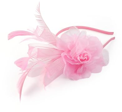 Fascinator med blomma och befjädrad dekoration mångsidig accessoar för bröllop festtåg scen befjädrat pannband