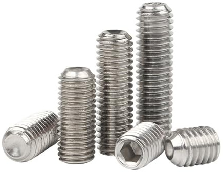 HWWW 304 Edelstahl-Innensechskant-Gewindestifte Madenschraube DIN916 M1,6 M2 M2,5 M3 M4 M5 M6 M8 M10 M12(16mm,M2.5 x20pcs)
