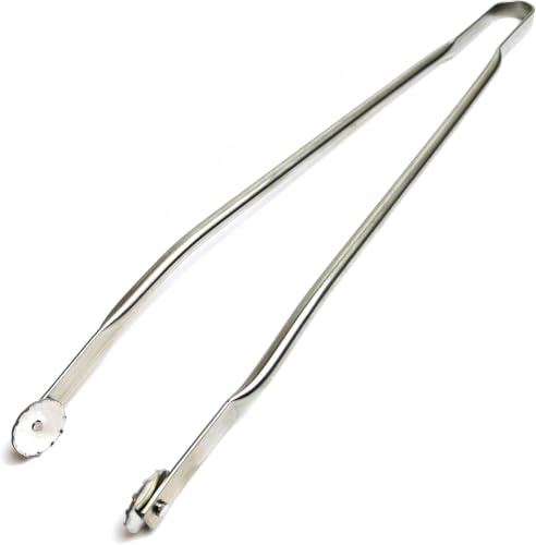 Pince de barbecue en acier inoxydable de qualité alimentaire avec roues rotatives, poignée extra longue pour barbecue en plein air, griller, viande, légumes, tournage