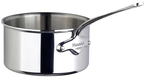 Mauviel M'Cook 18 cm Stainless Steel Saucepan with Cast Stainless Steel Handle and 2.6 mm Thick