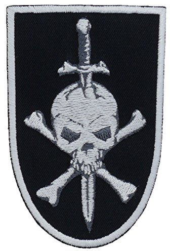 Wolfszeit Aufnäher Schwert-Skull (klein) - ca. 10x6,5cm