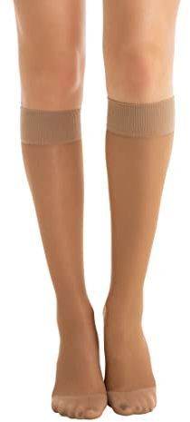 RelaxSan Basic 850P (1 par - Mink, Sz.4) Knästrumpor, 140 den, PLUS, gradvis kompression 22-27 mmHg