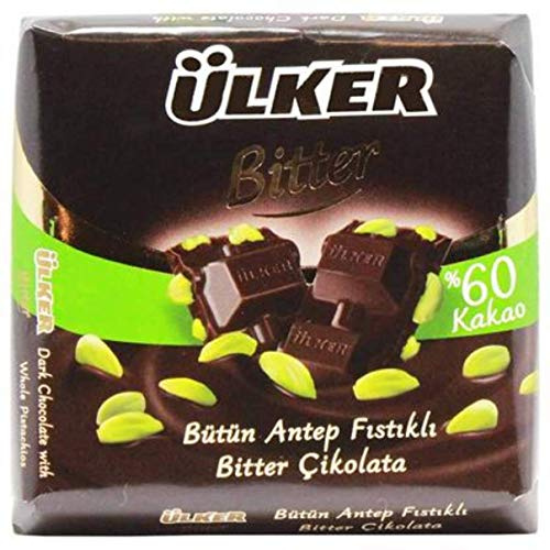 Dark Chocolate with Pistachio 2.8 Oz (24 Pack) - Amazing Texture with Roasted Pistachios