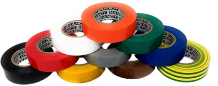 EKNA Isolierband farbig Set - buntes Isolierband 8 Rollen á 20m x 19mm | 8x Electrical Tape - Isolierband Wasserdicht - Isolierband bunt - Im Lieferumfang sind 10 Rollen insulating Tape