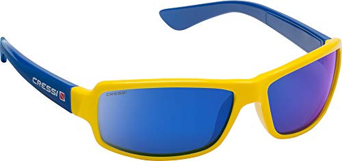 Cressi Ninja Sunglasses Yellow/Blue/Mirrored Lens Blue